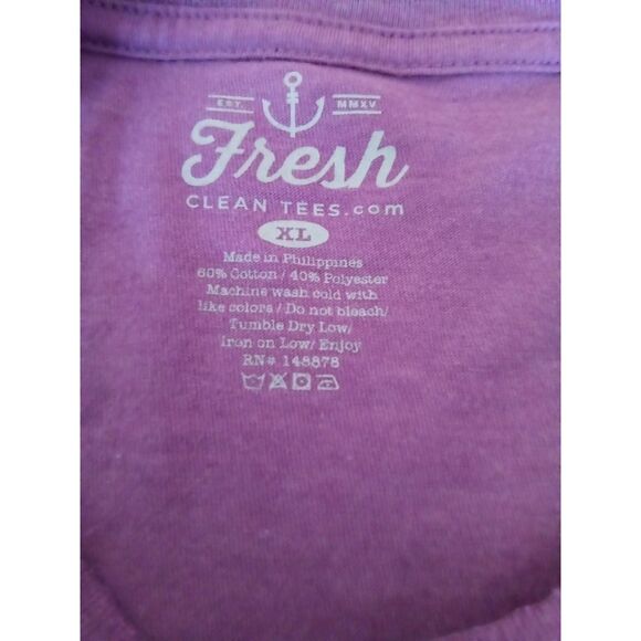 Fresh Clean Tees Premium T-Shirt XL - Heather Lavender - Unmatched Quality! - Picture 3 of 4